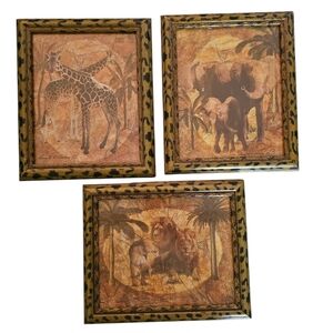 Animal Safari Framed Art Set